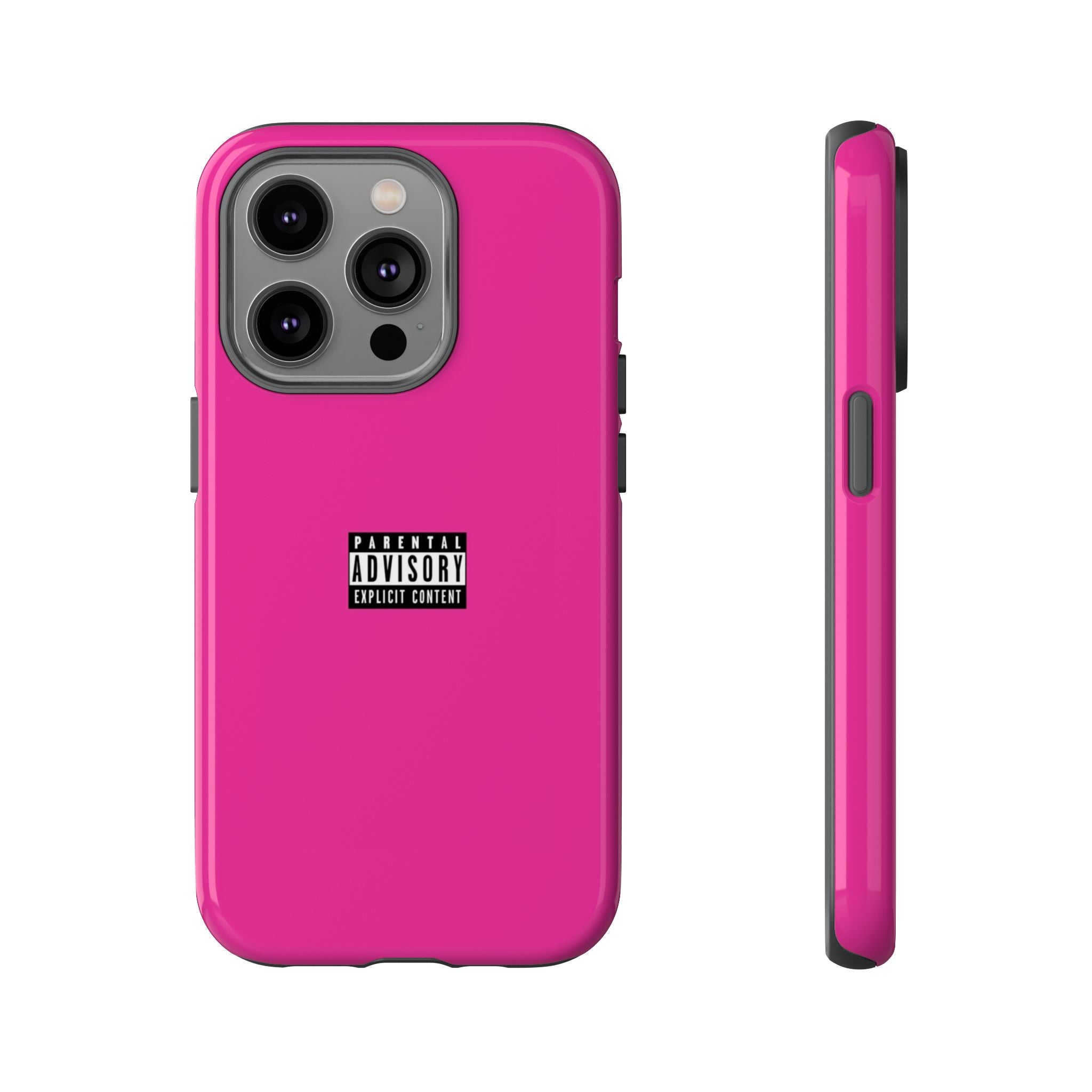 Bold Phone Case, Parental Advisory Phone C'over, Trendy Tech Accessory, Unique Gift for Teens, Vibrant Phone Protection