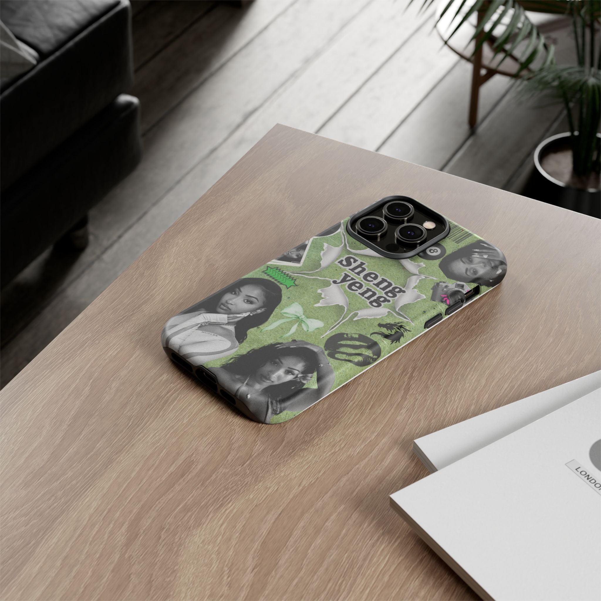 Trendy Phone Case with Unique Black and Green Design, Artistic Phone Cover, Customizable Phone Shell, Vintage Style Case, Gift for [...]
