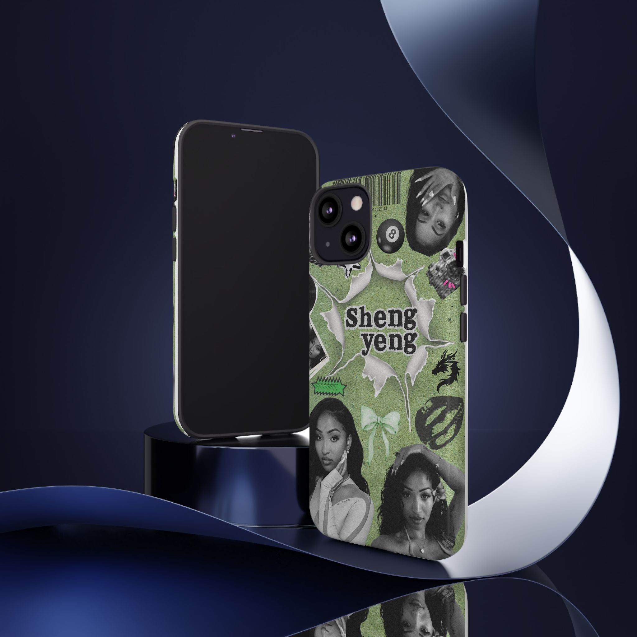 Trendy Phone Case with Unique Black and Green Design, Artistic Phone Cover, Customizable Phone Shell, Vintage Style Case, Gift for [...]