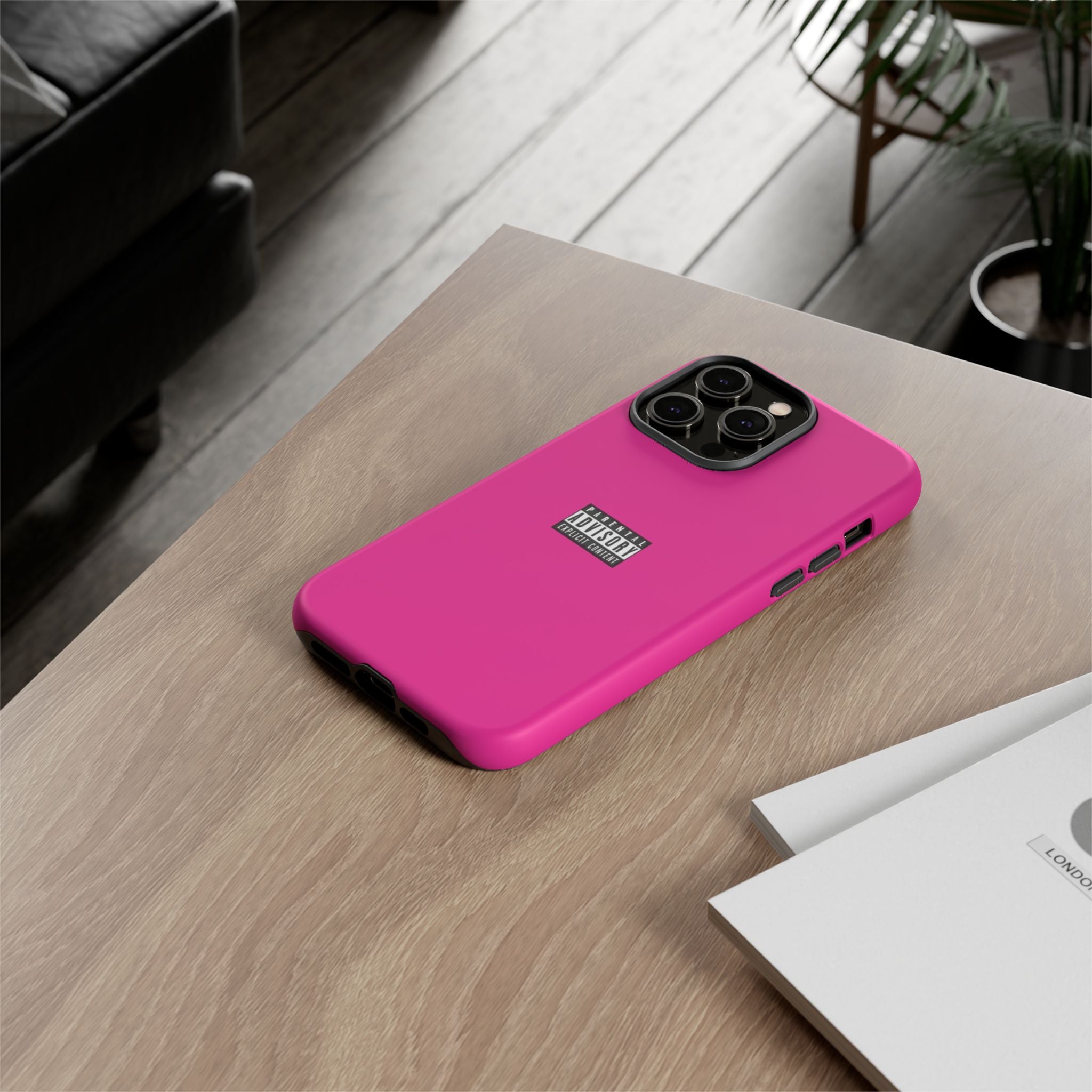 Bold Phone Case, Parental Advisory Phone C'over, Trendy Tech Accessory, Unique Gift for Teens, Vibrant Phone Protection