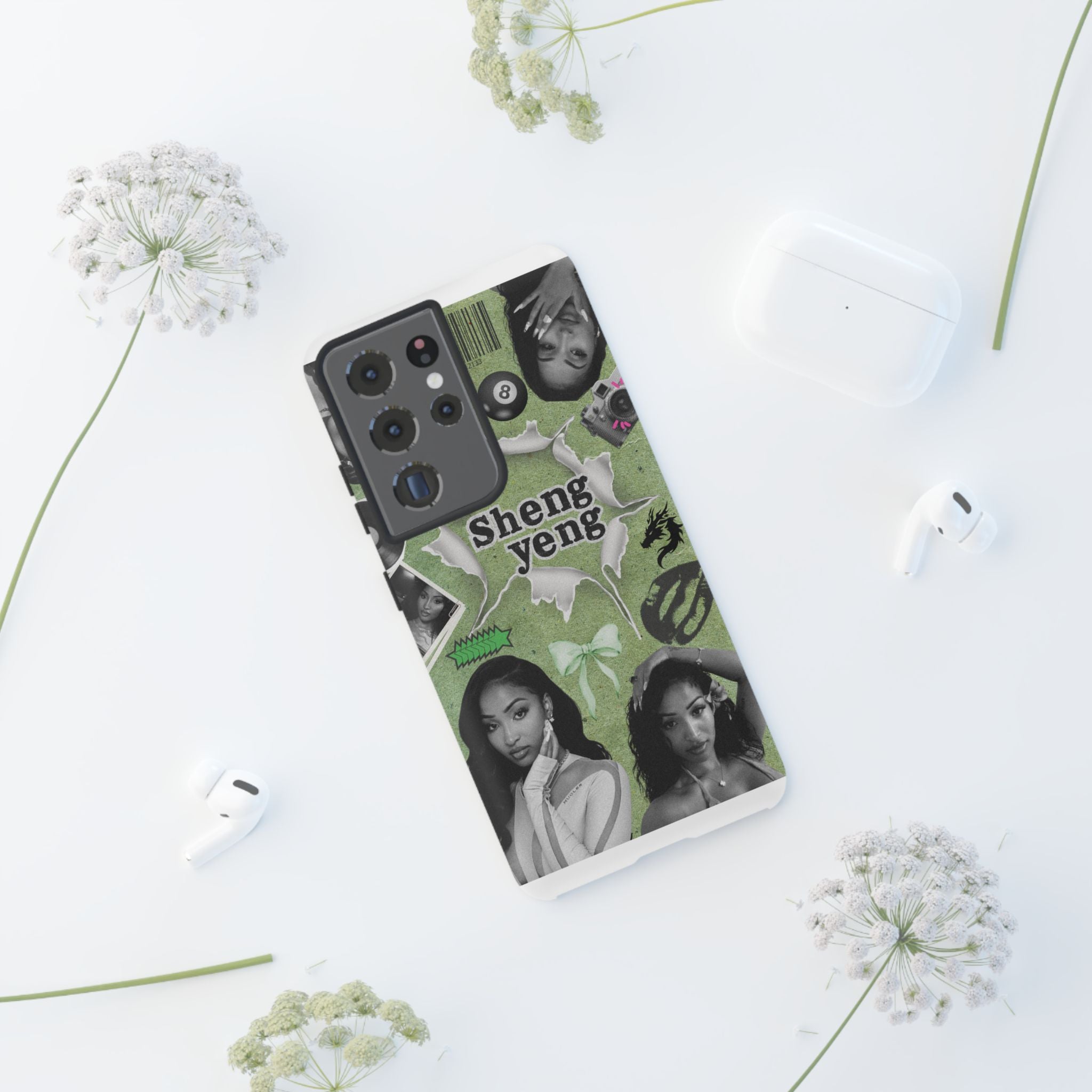 Trendy Phone Case with Unique Black and Green Design, Artistic Phone Cover, Customizable Phone Shell, Vintage Style Case, Gift for [...]