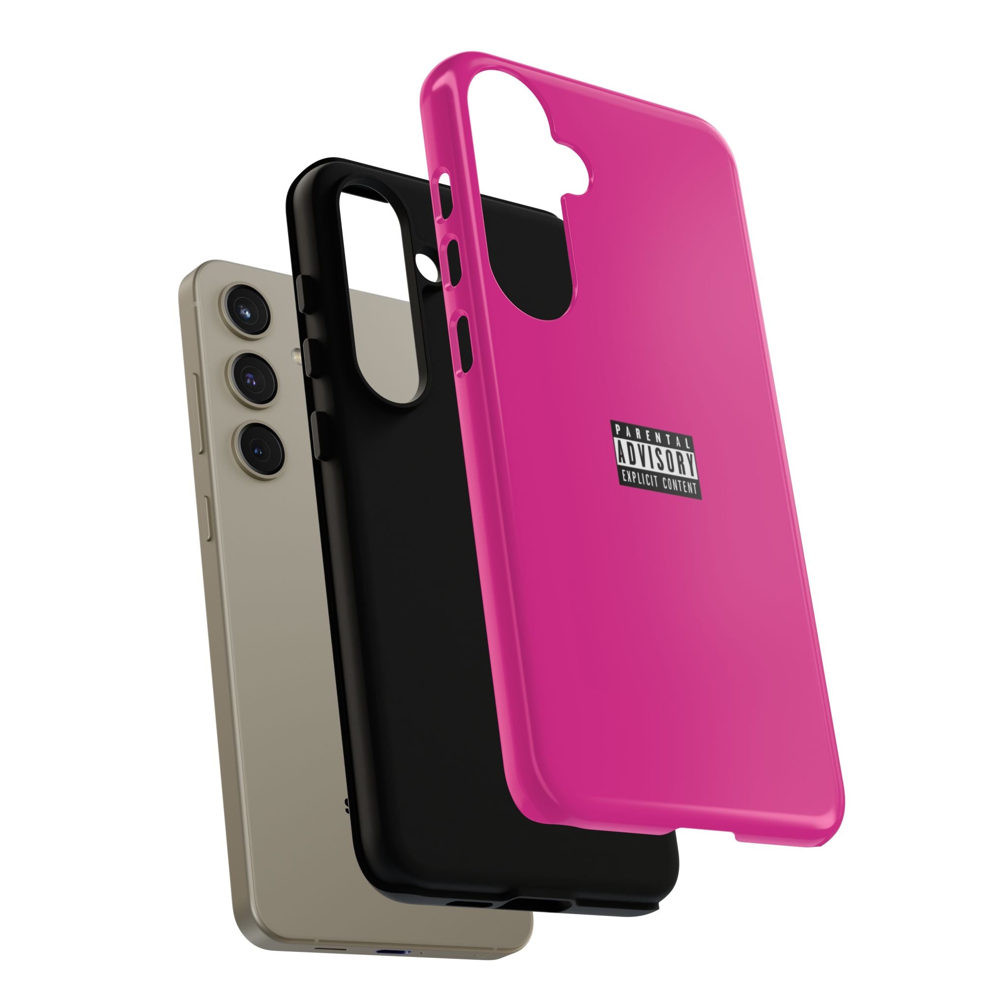 Bold Phone Case, Parental Advisory Phone C'over, Trendy Tech Accessory, Unique Gift for Teens, Vibrant Phone Protection