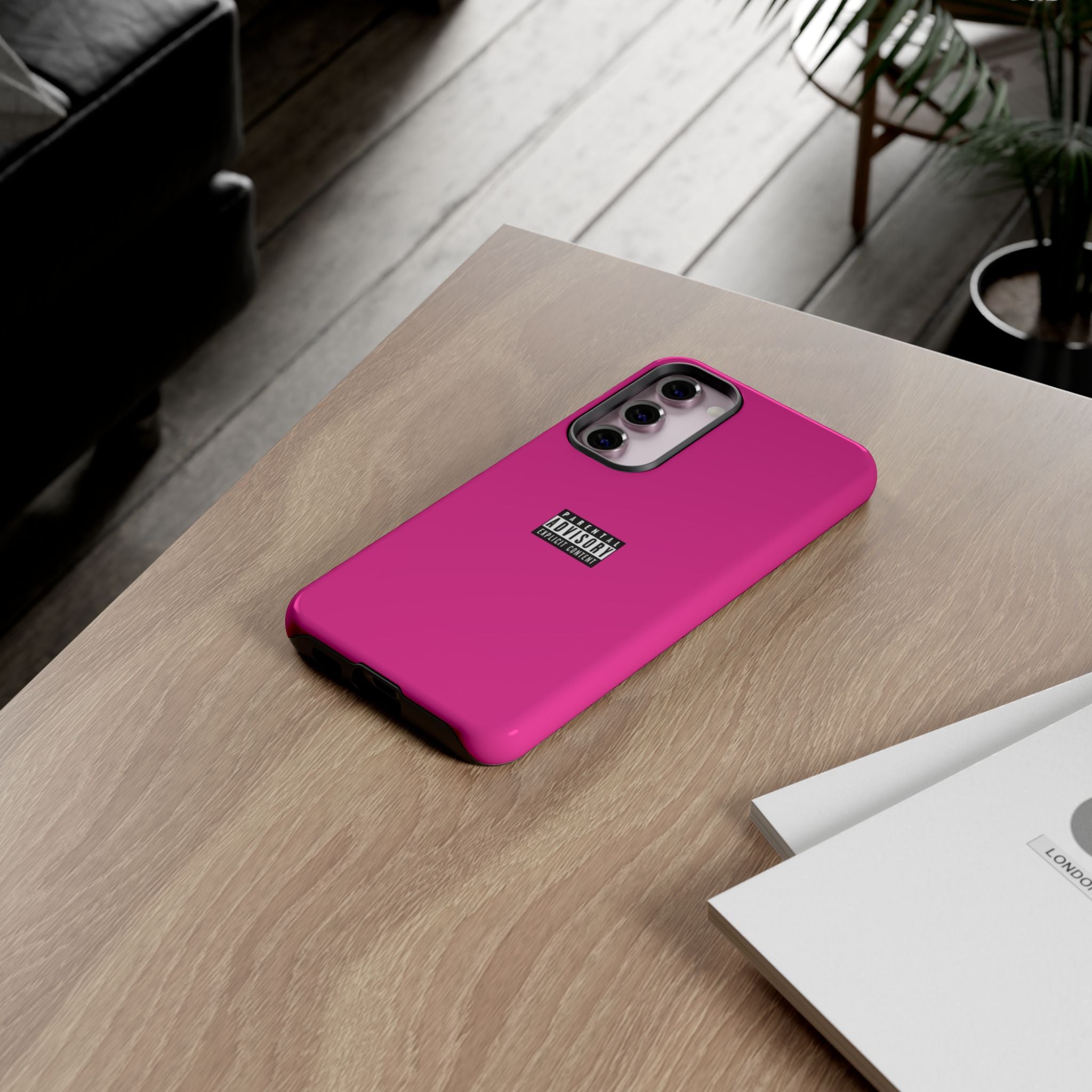Bold Phone Case, Parental Advisory Phone C'over, Trendy Tech Accessory, Unique Gift for Teens, Vibrant Phone Protection