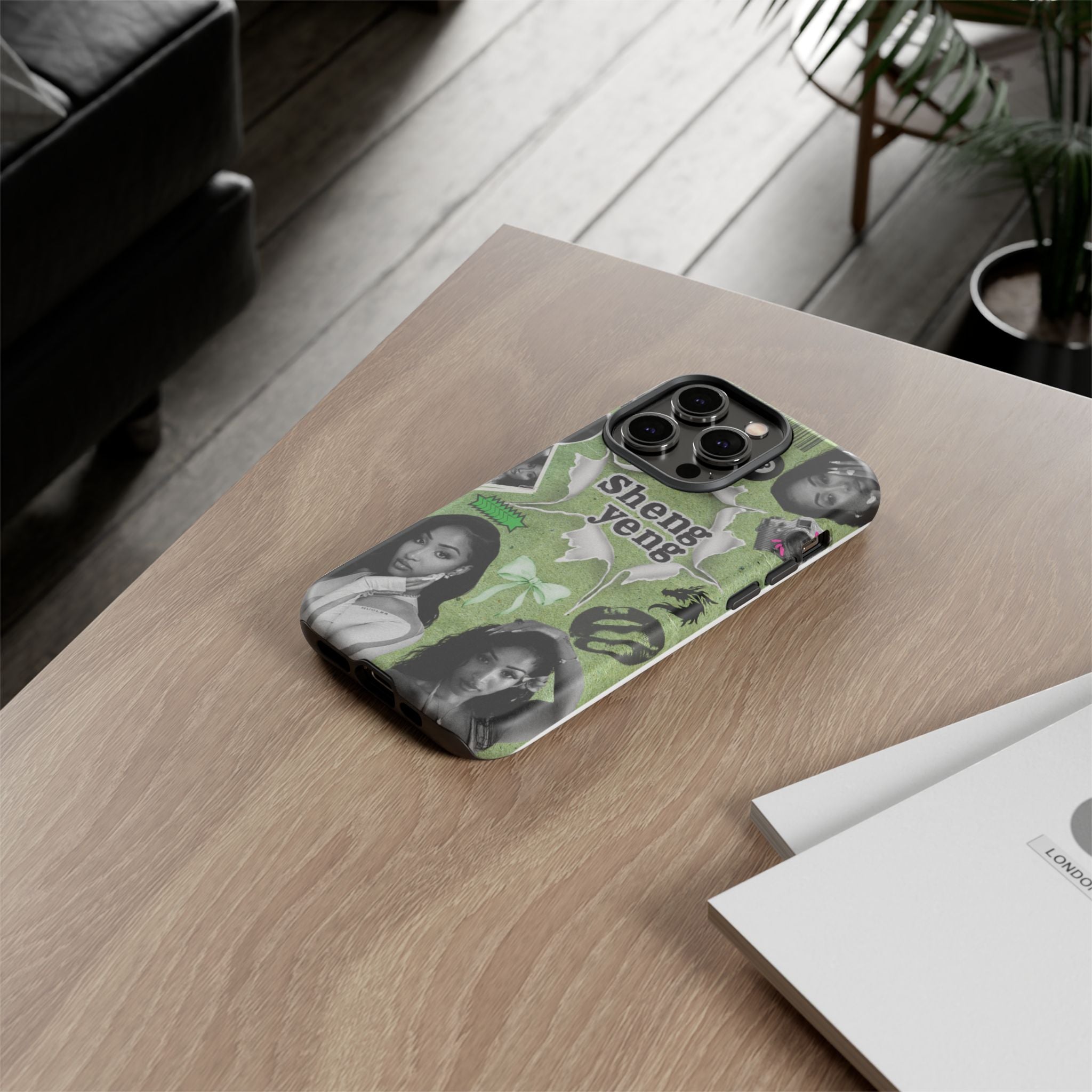 Trendy Phone Case with Unique Black and Green Design, Artistic Phone Cover, Customizable Phone Shell, Vintage Style Case, Gift for [...]
