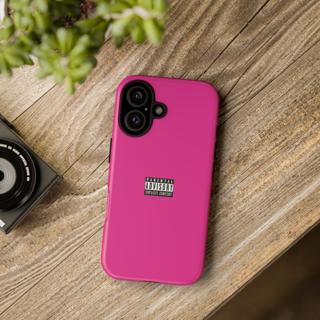Bold Phone Case, Parental Advisory Phone C'over, Trendy Tech Accessory, Unique Gift for Teens, Vibrant Phone Protection