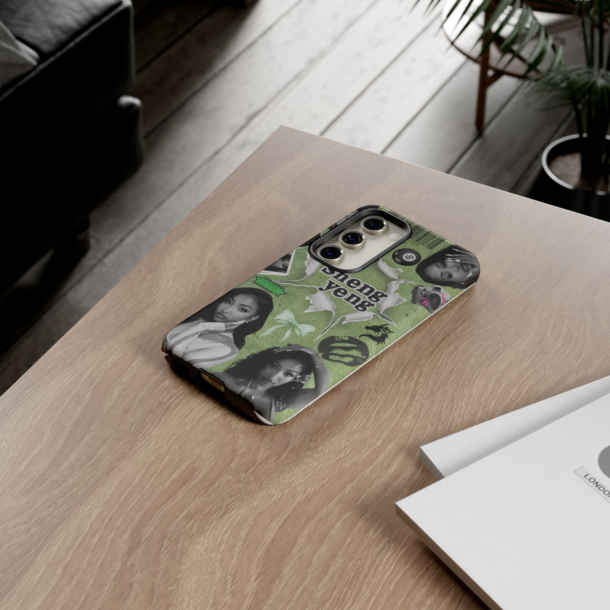 Trendy Phone Case with Unique Black and Green Design, Artistic Phone Cover, Customizable Phone Shell, Vintage Style Case, Gift for [...]