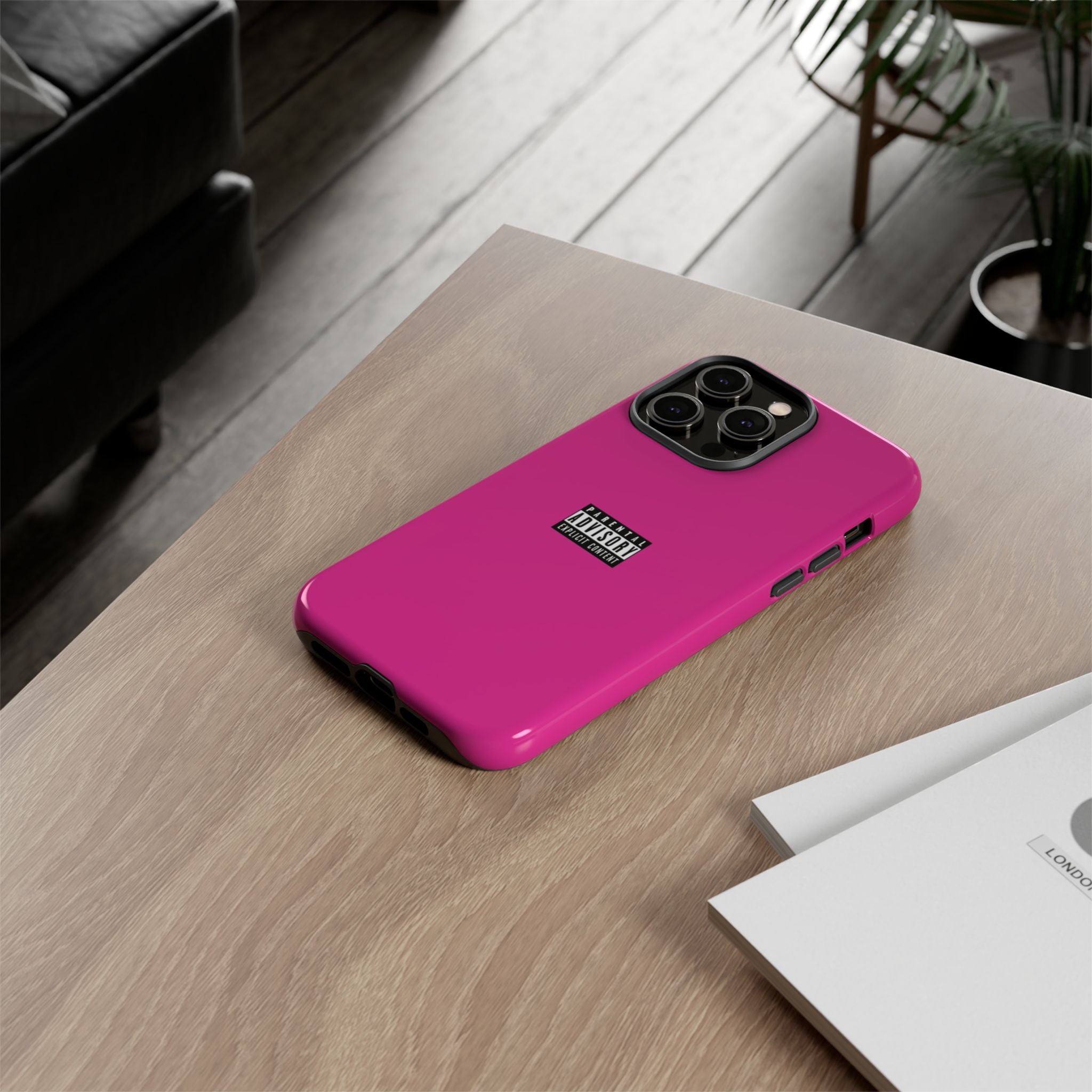 Bold Phone Case, Parental Advisory Phone C'over, Trendy Tech Accessory, Unique Gift for Teens, Vibrant Phone Protection