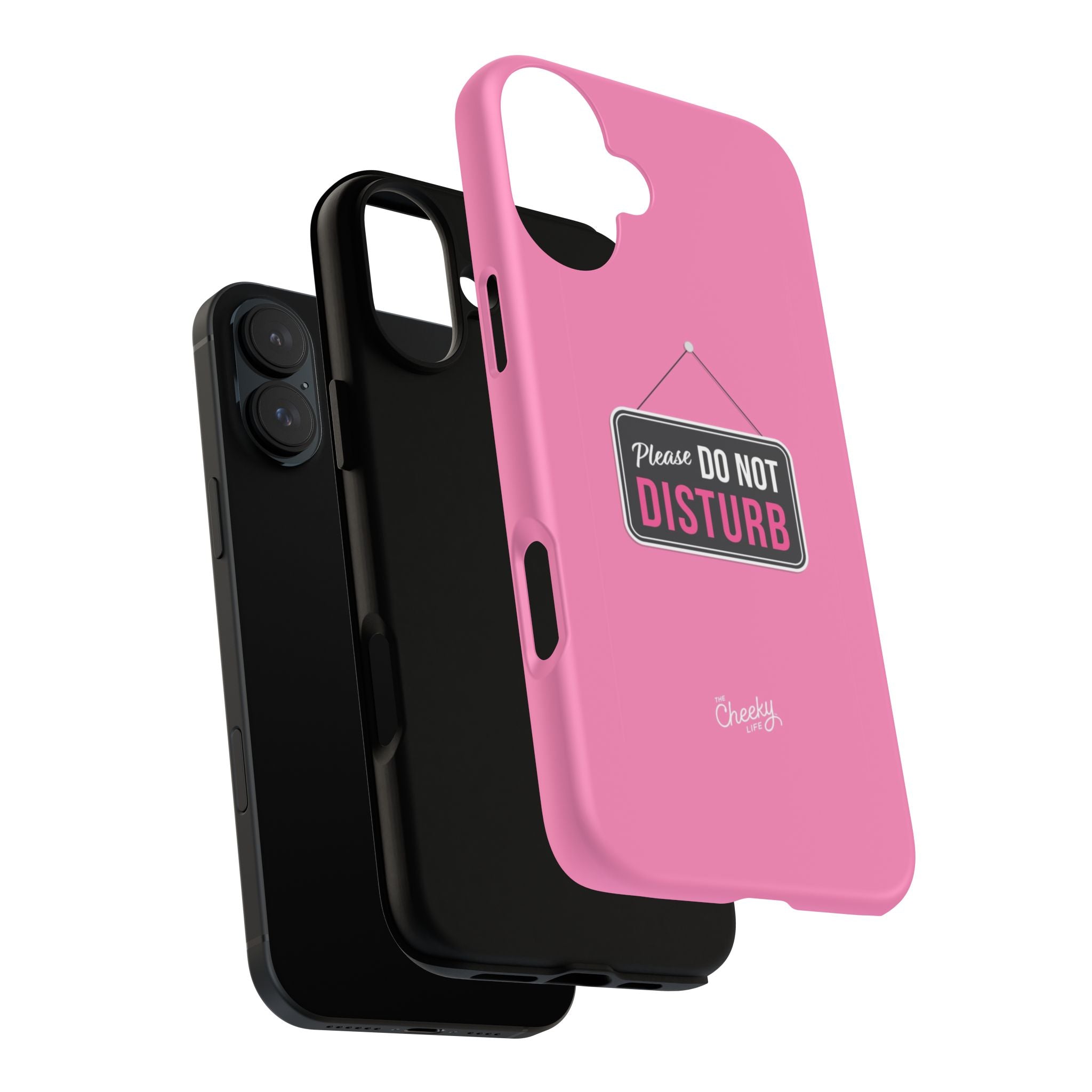 Do Not Disturb Phone Case, Cute Tough Case, Gift for Her, Motivational Tech Accessory, Pink Phone Cover with Attitude