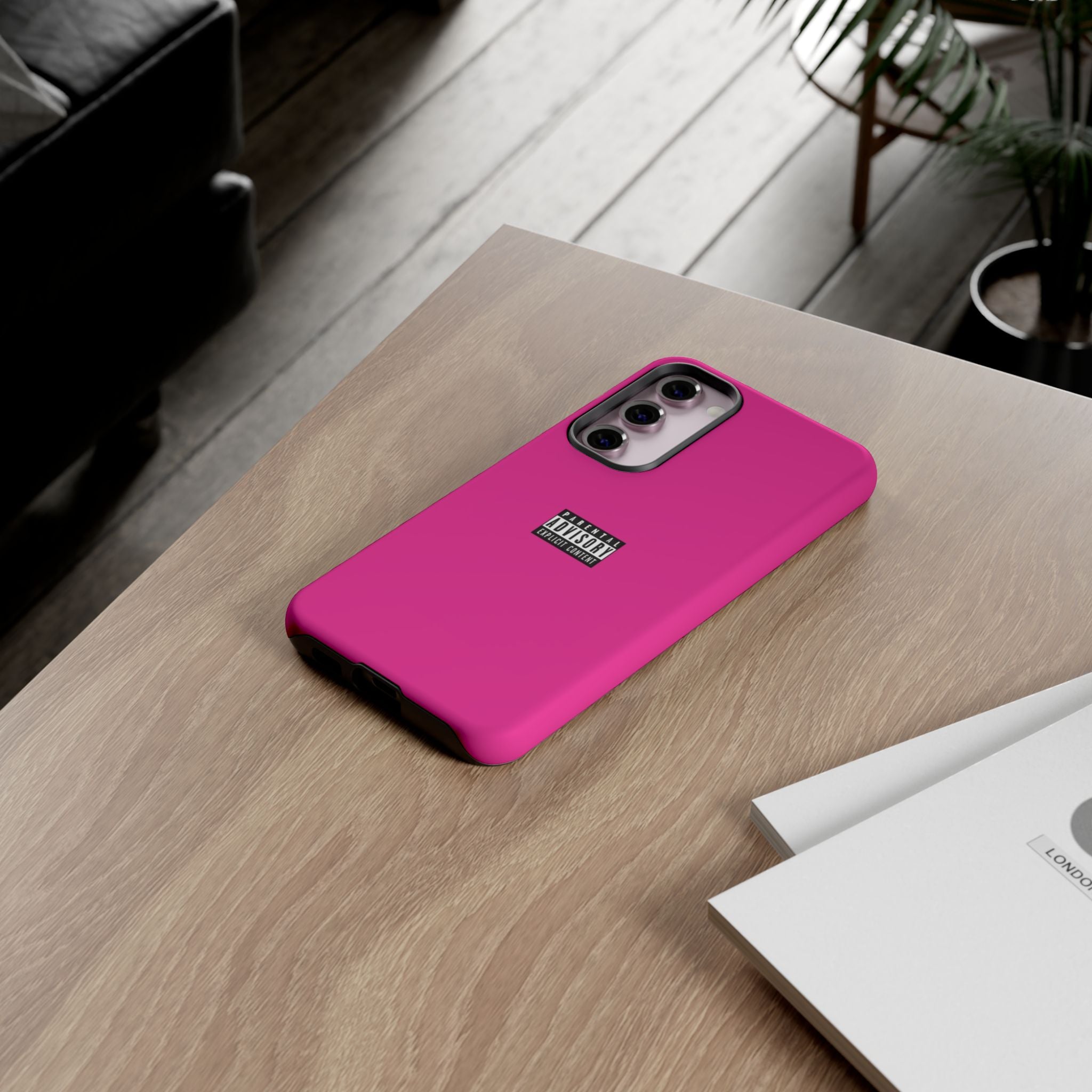Bold Phone Case, Parental Advisory Phone C'over, Trendy Tech Accessory, Unique Gift for Teens, Vibrant Phone Protection