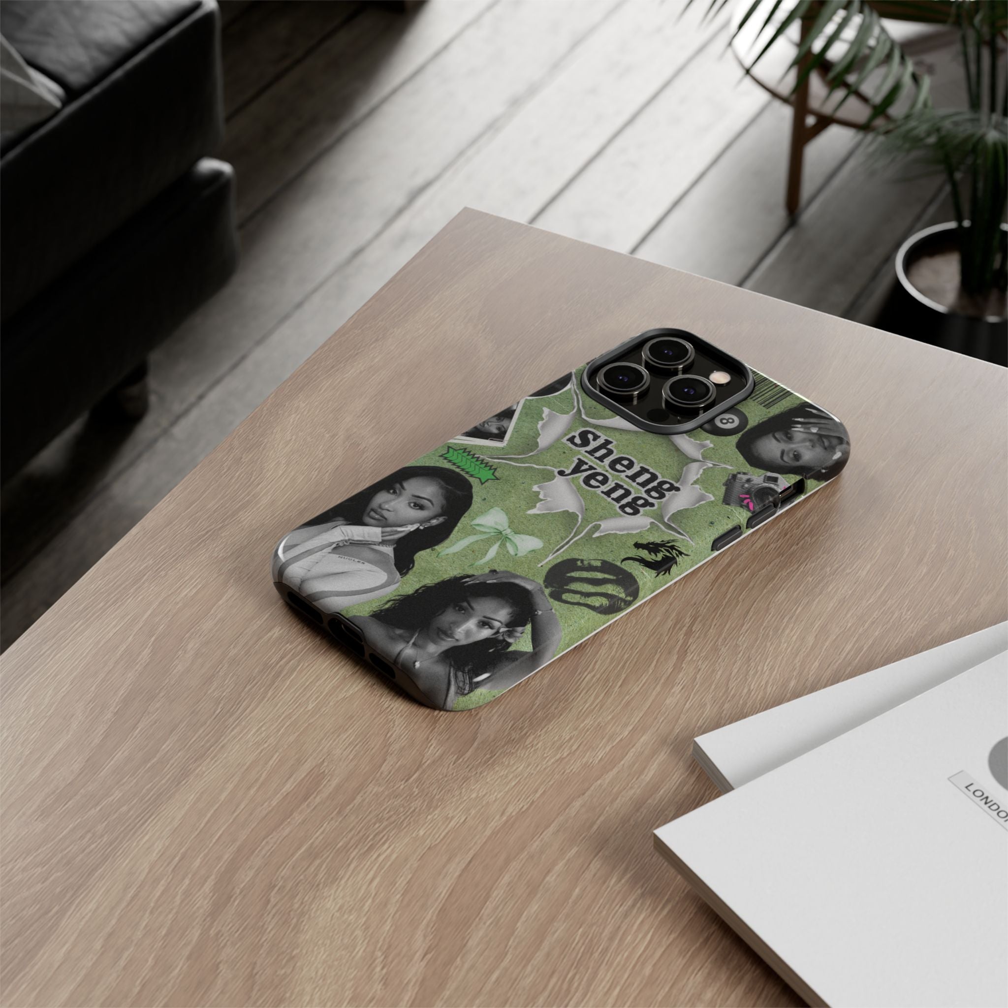 Trendy Phone Case with Unique Black and Green Design, Artistic Phone Cover, Customizable Phone Shell, Vintage Style Case, Gift for [...]