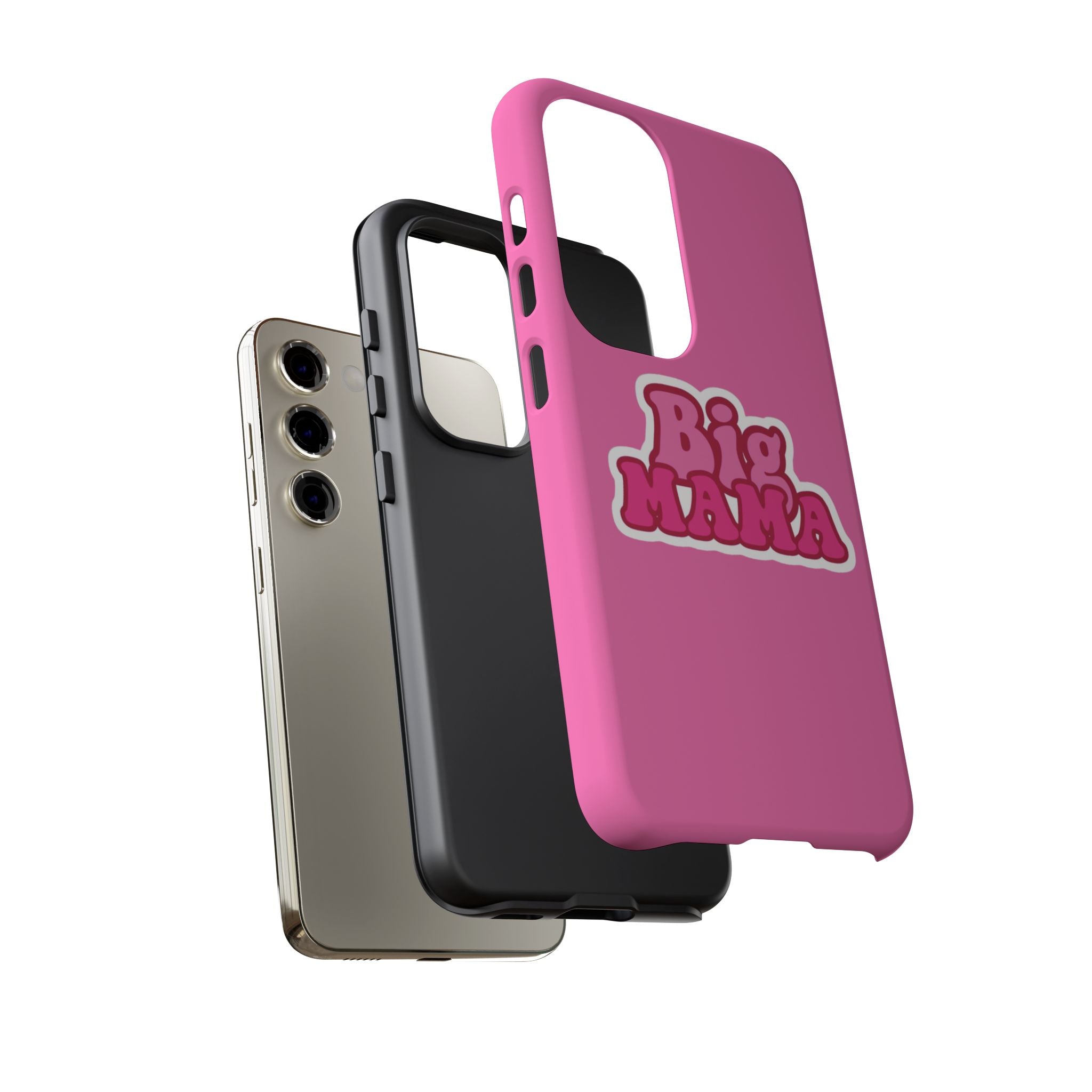 Big Mama Phone Case - Cute Pink Tough Case for Moms, Fun Gift for Mother's Day, Stylish Phone Cover, Unique Smartphone Accessory