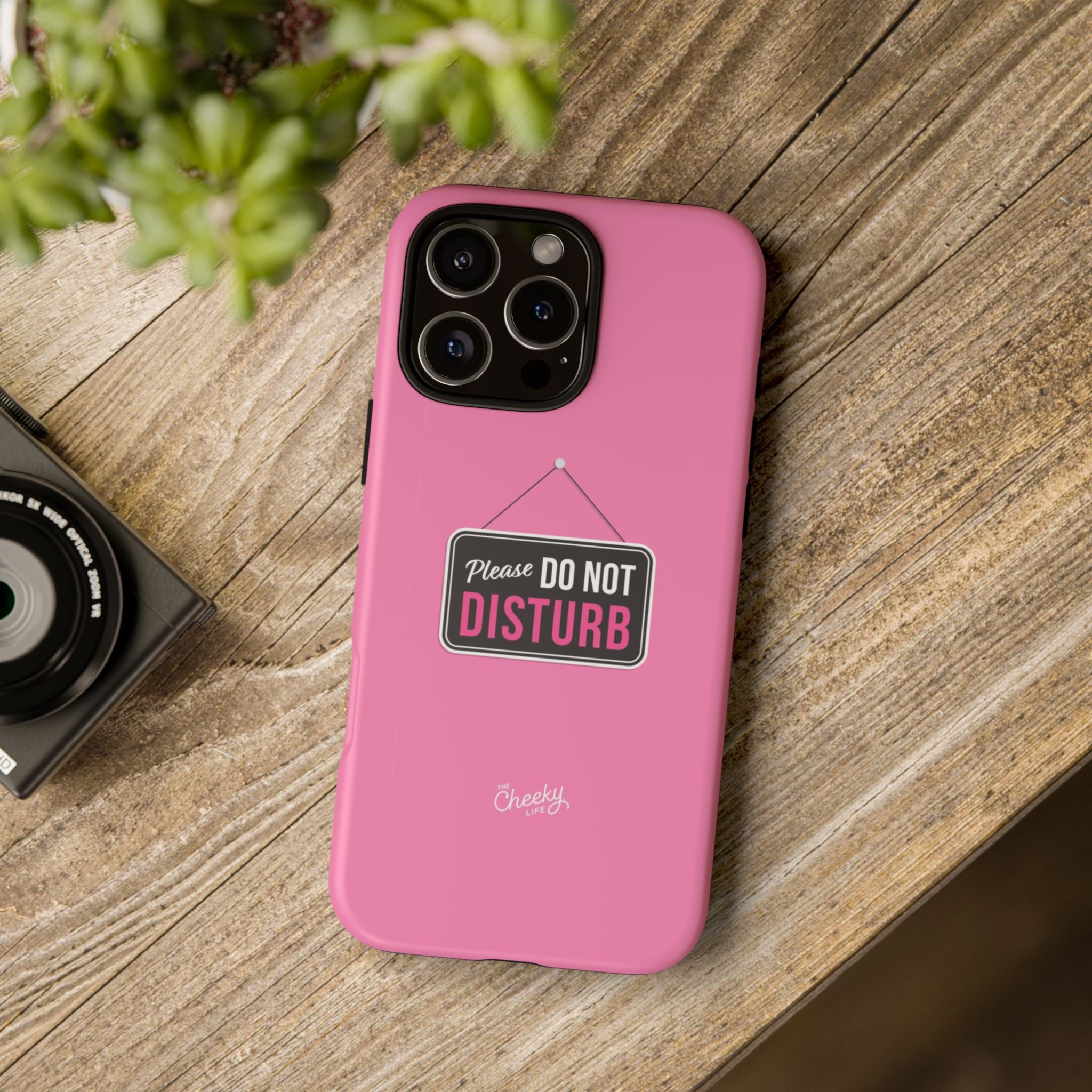 Do Not Disturb Phone Case, Cute Tough Case, Gift for Her, Motivational Tech Accessory, Pink Phone Cover with Attitude