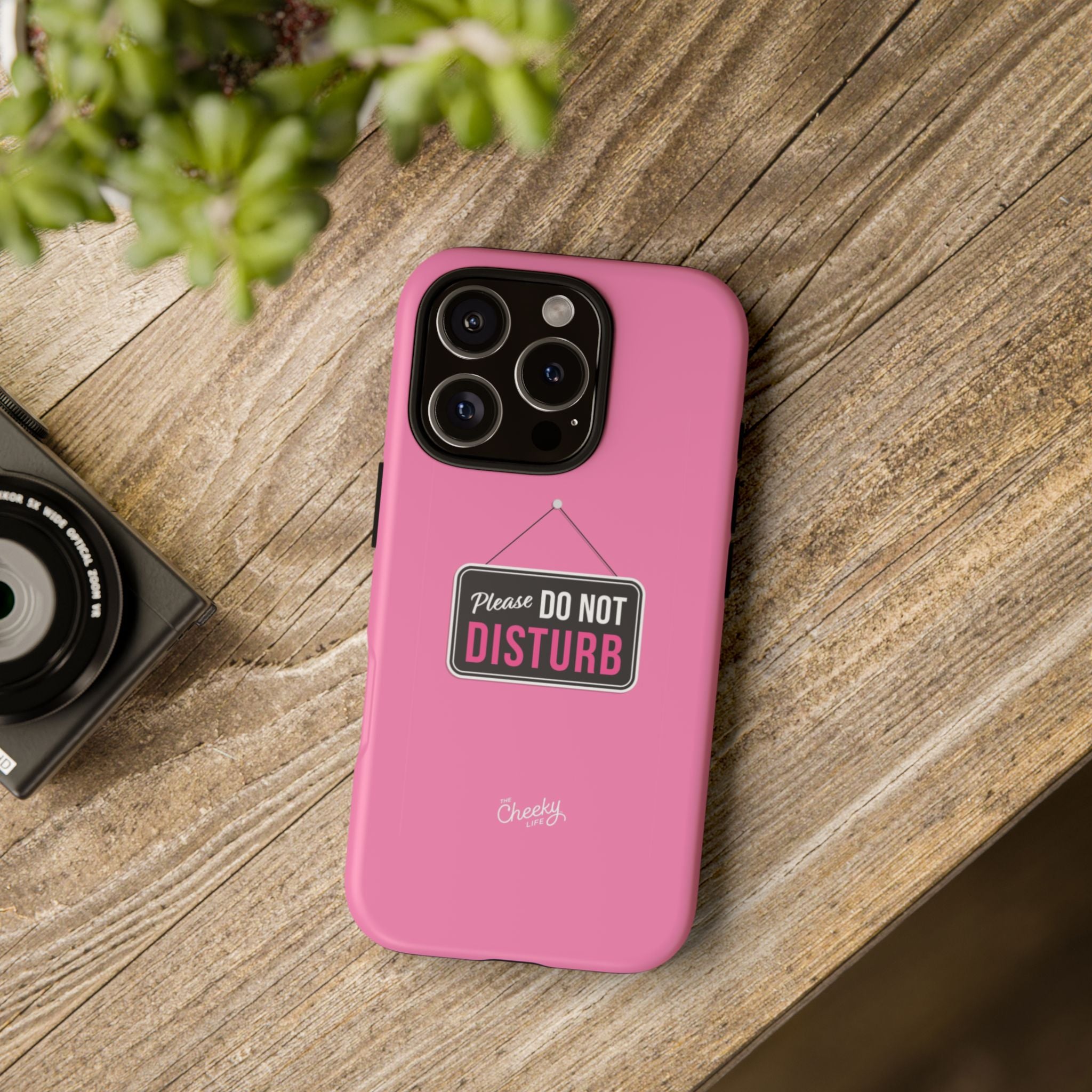 Do Not Disturb Phone Case, Cute Tough Case, Gift for Her, Motivational Tech Accessory, Pink Phone Cover with Attitude