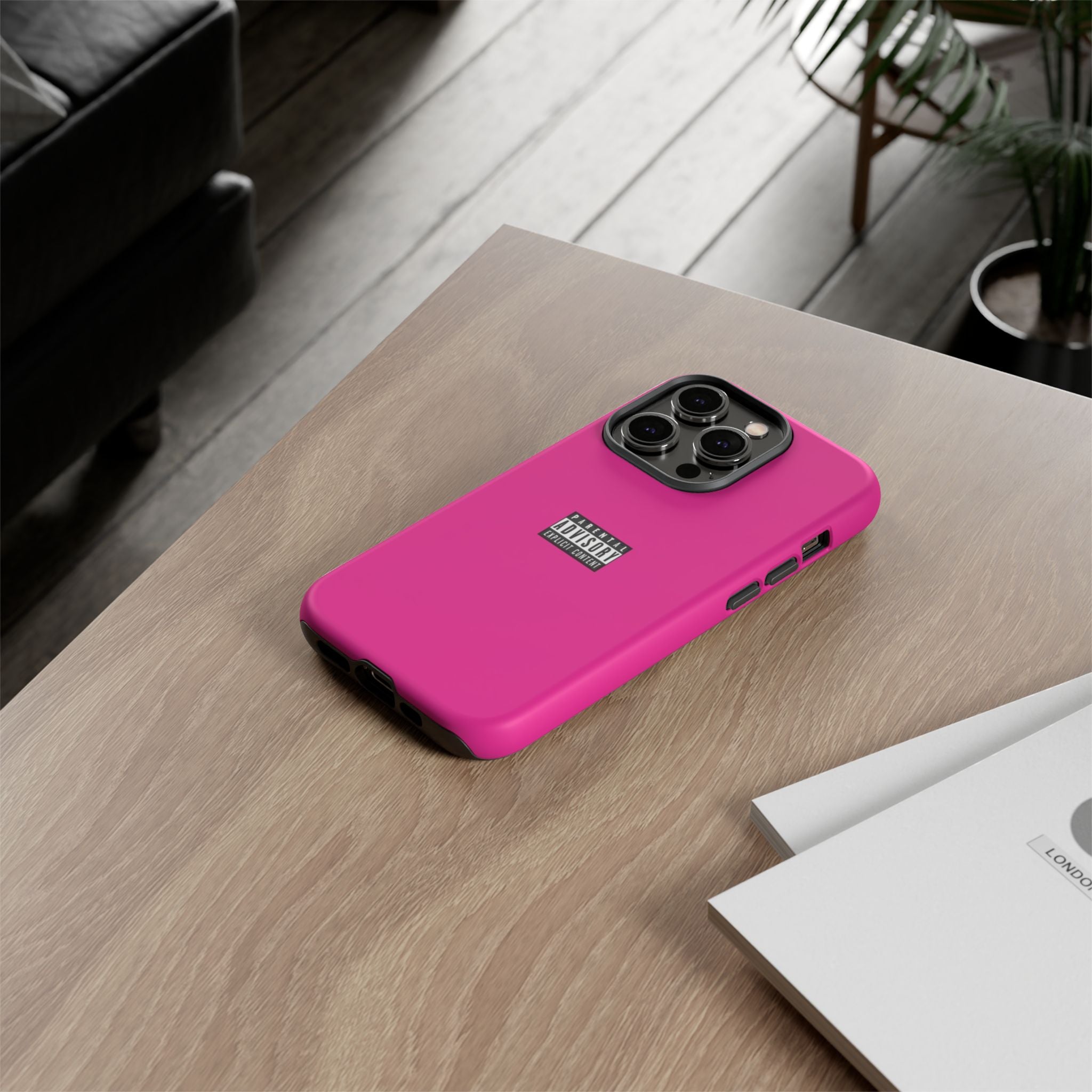 Bold Phone Case, Parental Advisory Phone C'over, Trendy Tech Accessory, Unique Gift for Teens, Vibrant Phone Protection